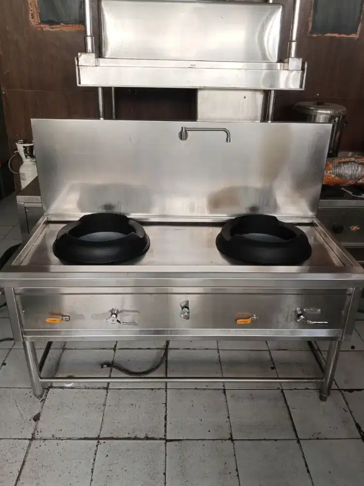 Kompor Kwali Range 2 Tungku High Pressure Api Besar untuk Dapur Usaha