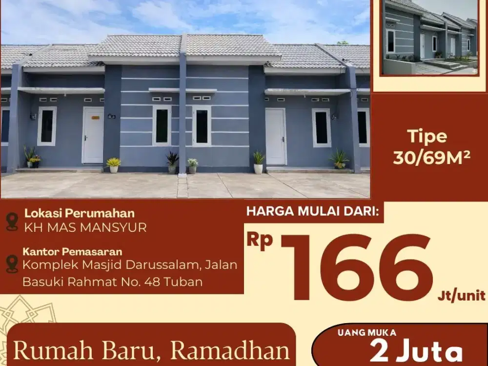 Rumah Subsidi Terlaris Lokasi Strategis Tuban