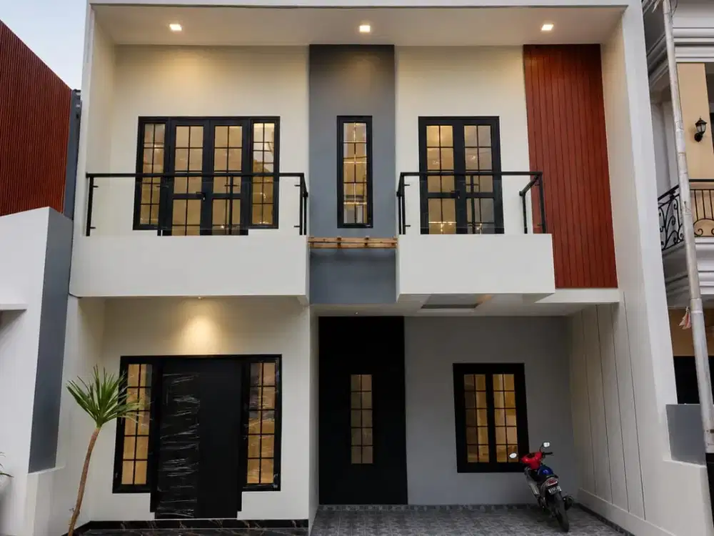 Rumah Baru Mewah Desain Modern Kontemporer 2,5 Lantai Strategis Di Jagakarsa Jakarta Selatan Ada Rooftop