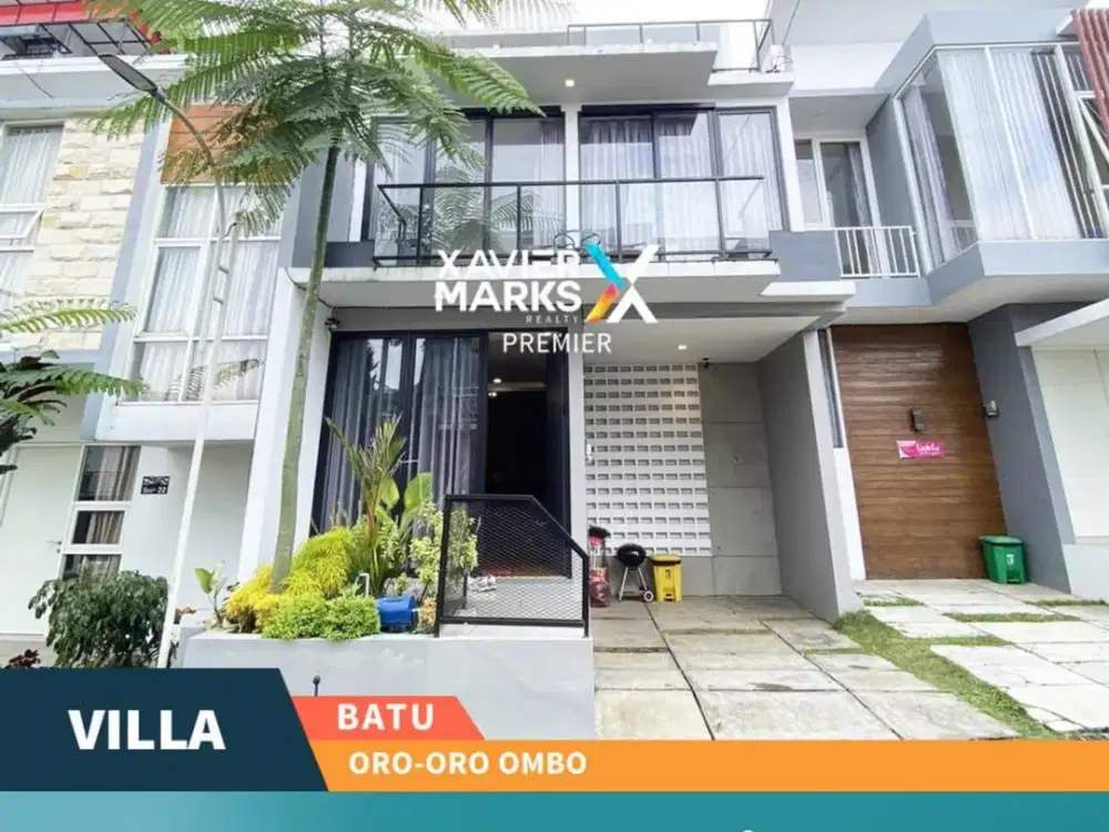 Dijual Villa 3 Lt di Oro Oro Ombo Batu Dekat Wisata Siap Huni Furnished