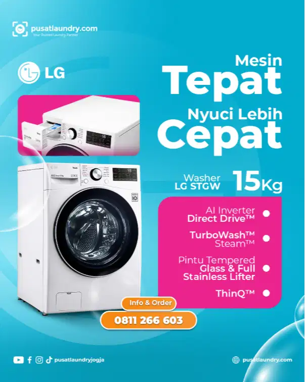 Mesin Cuci LG 15 Kg F2515STGW