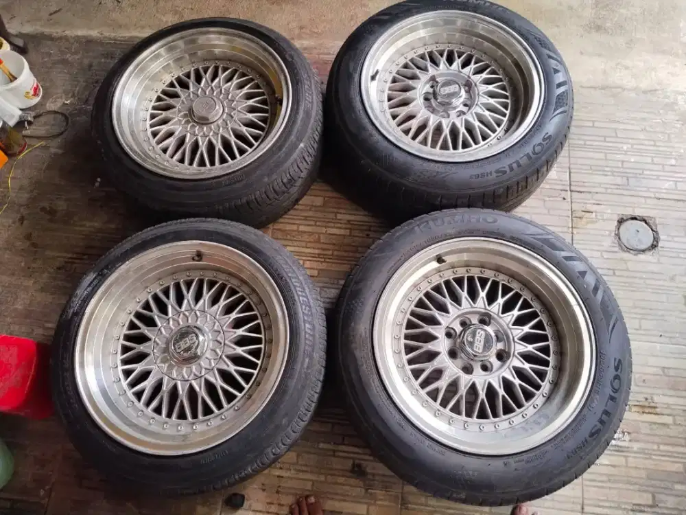 Velg bbs ring 16rb plus ban, doble pcd, semua jenis mobil