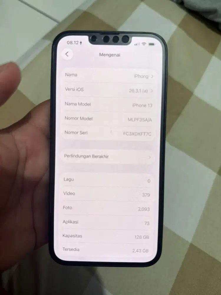 Iphone 13 128GB Ex Resmi Fulset