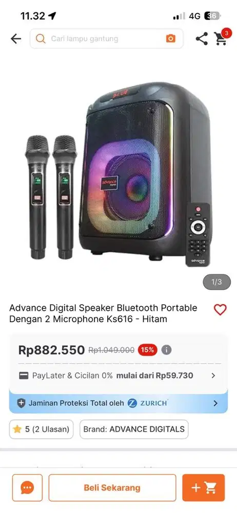 ADVANCE ACTIVE PORTABLE SPEAKER KS616