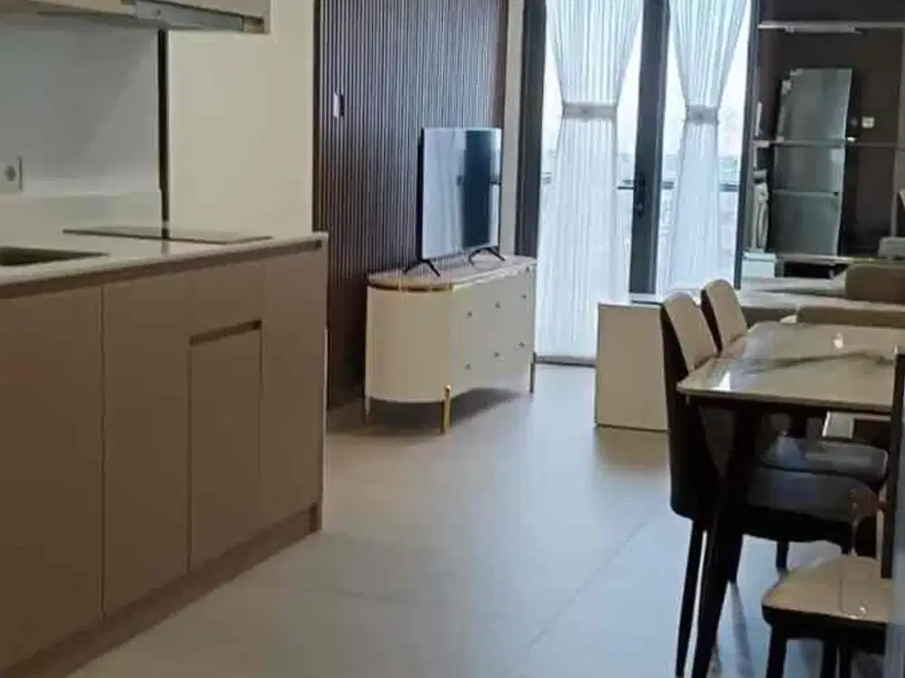 Apartemen menara jakarta 3 bedroom furnish lengkap siap huni lantai sedang di kemayoran jakarta pusat