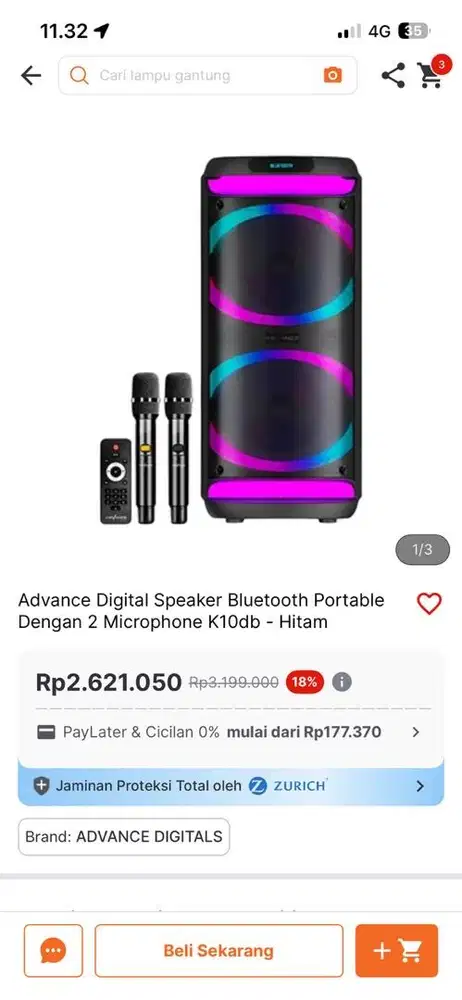 ADVANCE ACTIVE SPEAKER K10DB