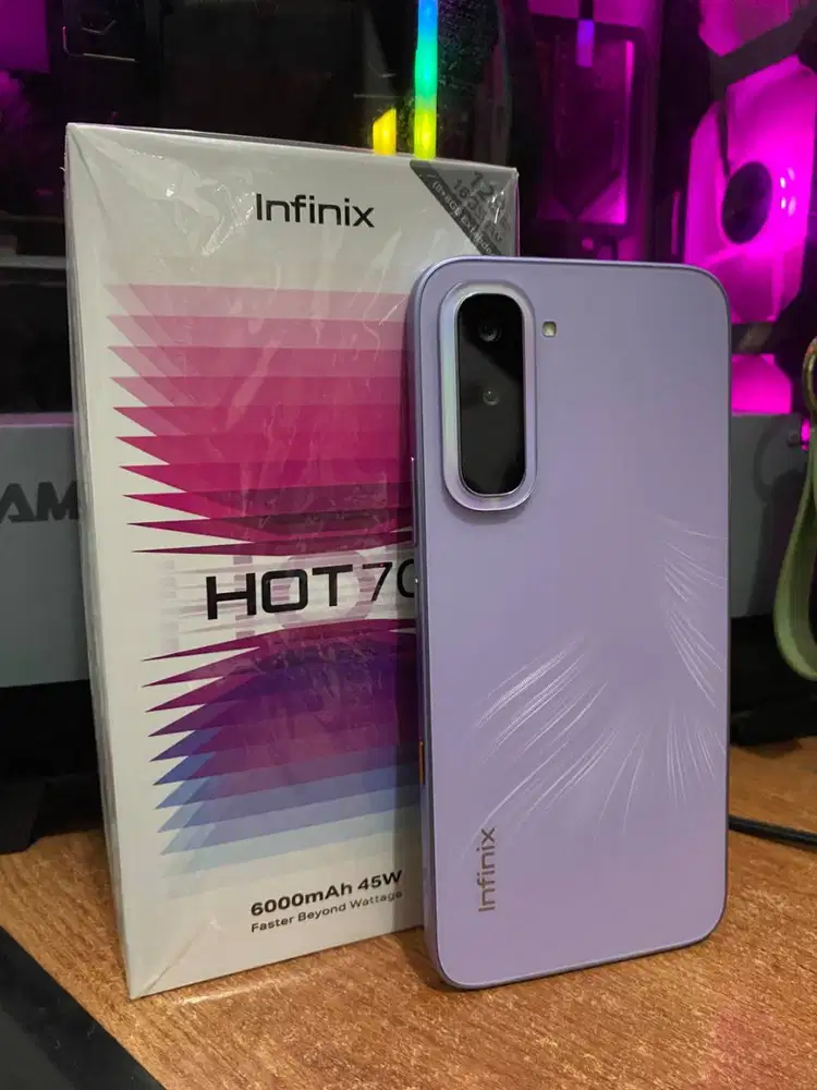 (EX-REVIEW) Infinix HOT 70 8/128GB MULUS GARANSI RESMI~ Violet (Cuma 1