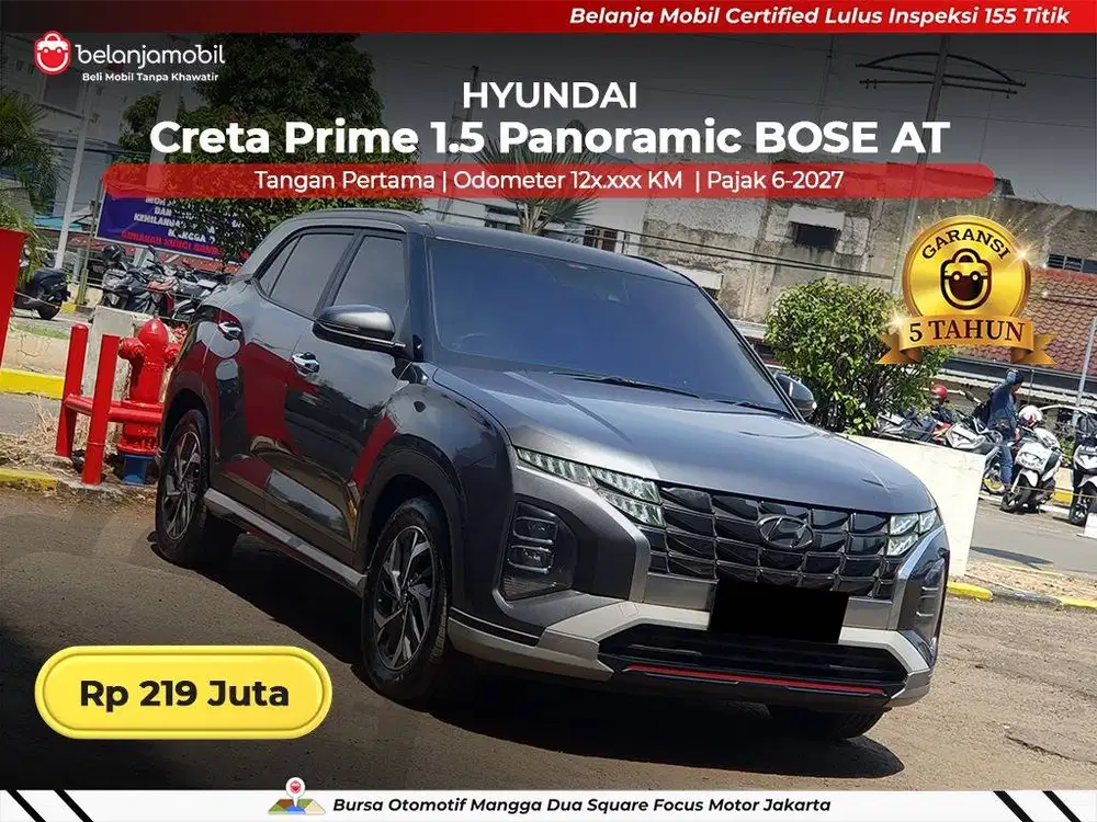 [ GARANSI 5TH ] Hyundai Creta Prime 1.5 Panoramic BOSE AT 2022/2023