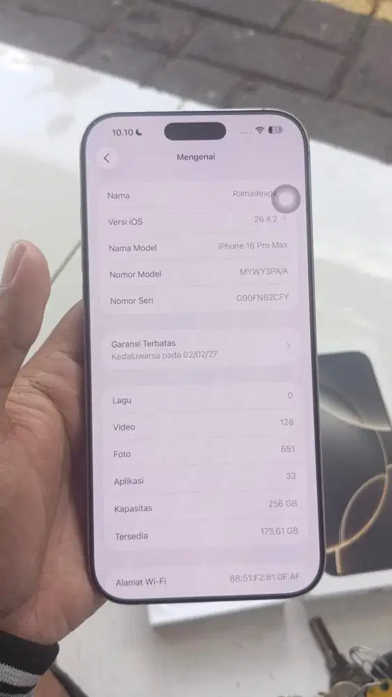 Iphone 16promax 256 ibok