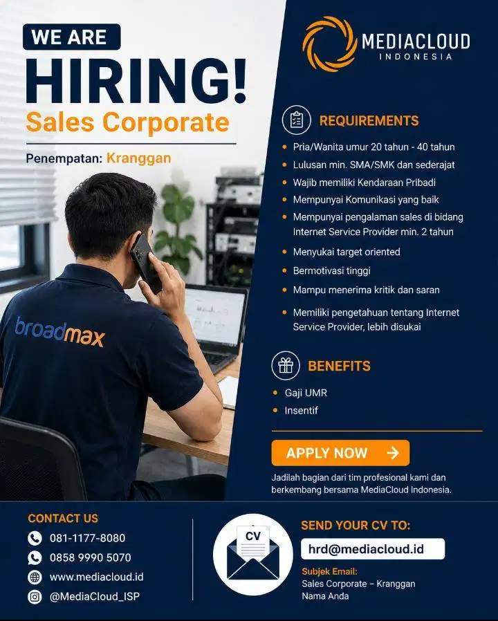 Lowongan Staff Sales Corporate