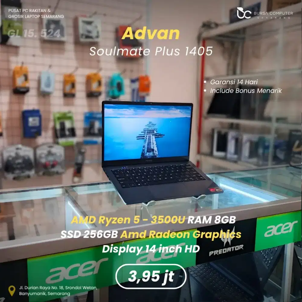 ADVAN Soulmate Plus 1405 | Ryzen 5 3500U 8GB 256GB
