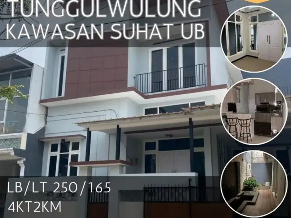 Rumah dijual kawasan suhat UB Polinema UMM saxofone 4KT hanya 1,5M Semifurnished