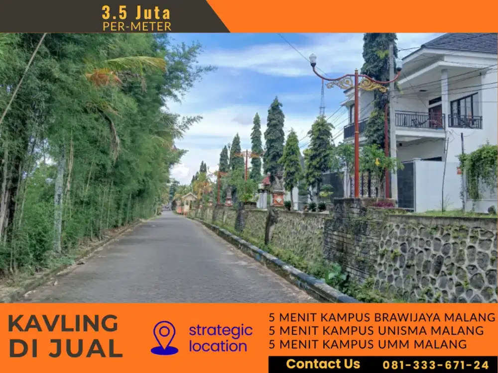 Tanah Strategis 5 Mall Dinoyo Cocok Bangun Kos Kosan SHM On Hand