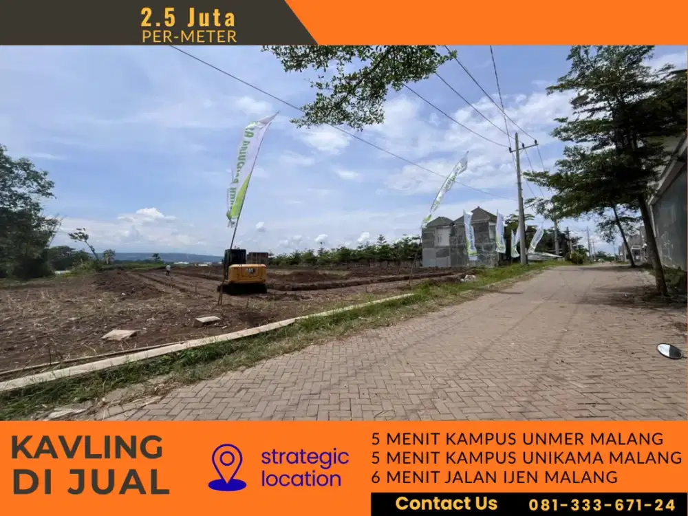 Tanah Murah 6 Menit MALL MOG Malang SHM On Hand