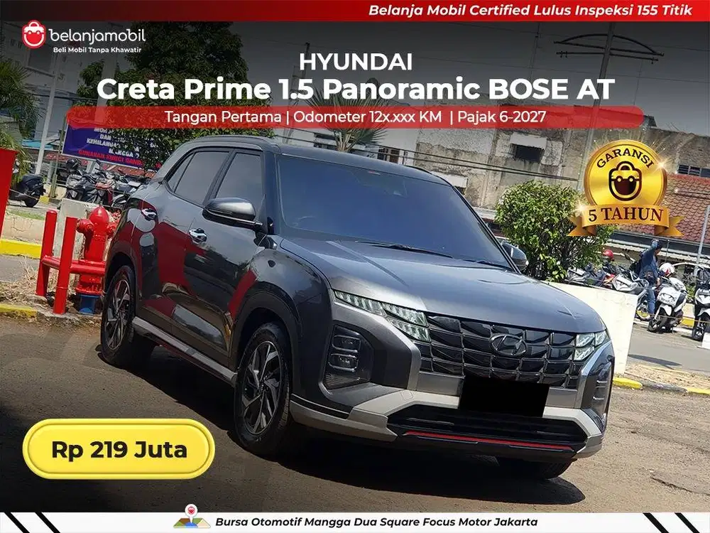 [ GARANSI 5TH ] Hyundai Creta Prime 1.5 Panoramic BOSE AT 2022 2023