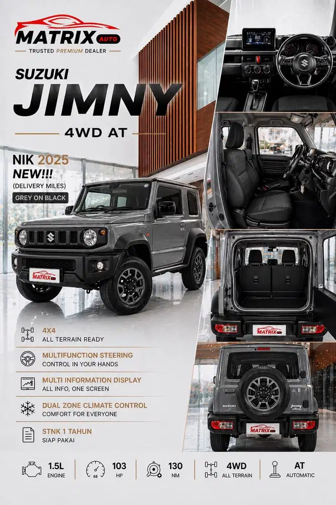 Suzuki jimny 4wd At 2026 NIK 2025!suzuki! Jimny 4x4 3 door!