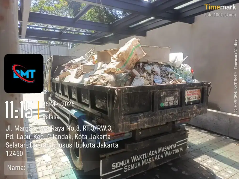 Jasa buang puing dan tanah