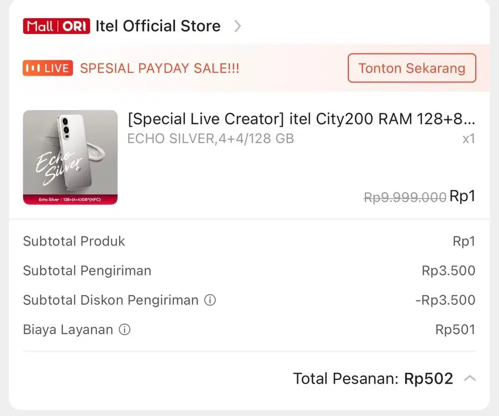 HP itel city 200 128/8gb