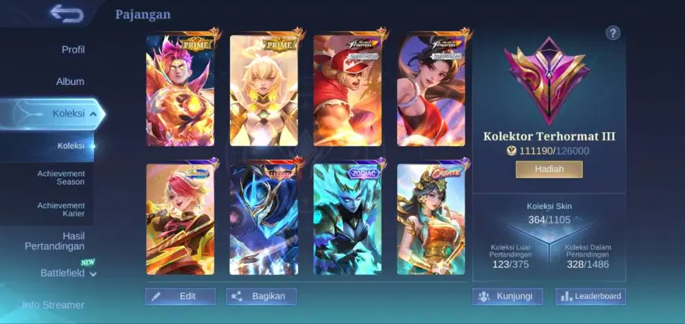 JUAL AKUN ML TERGACOR DI MOBILE STORE