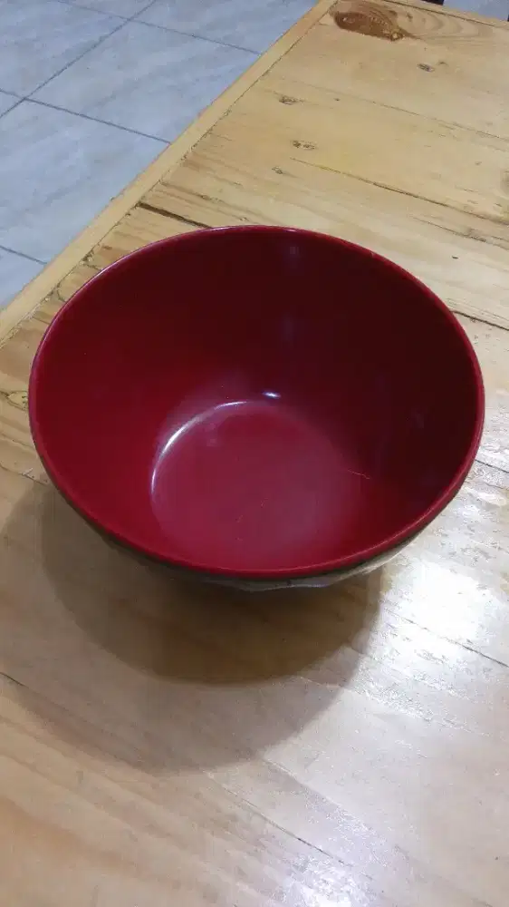 Mangkok melamin ,merah hitam