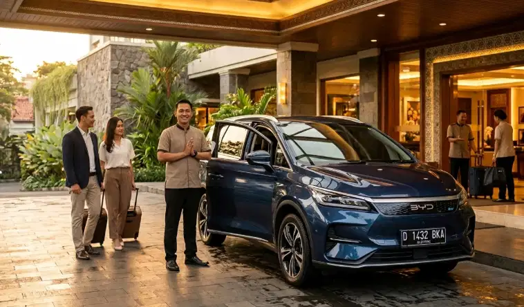 Cari Mitra EV 7 Seater (BYD M6) untuk Antar Tamu Hotel Pasteur