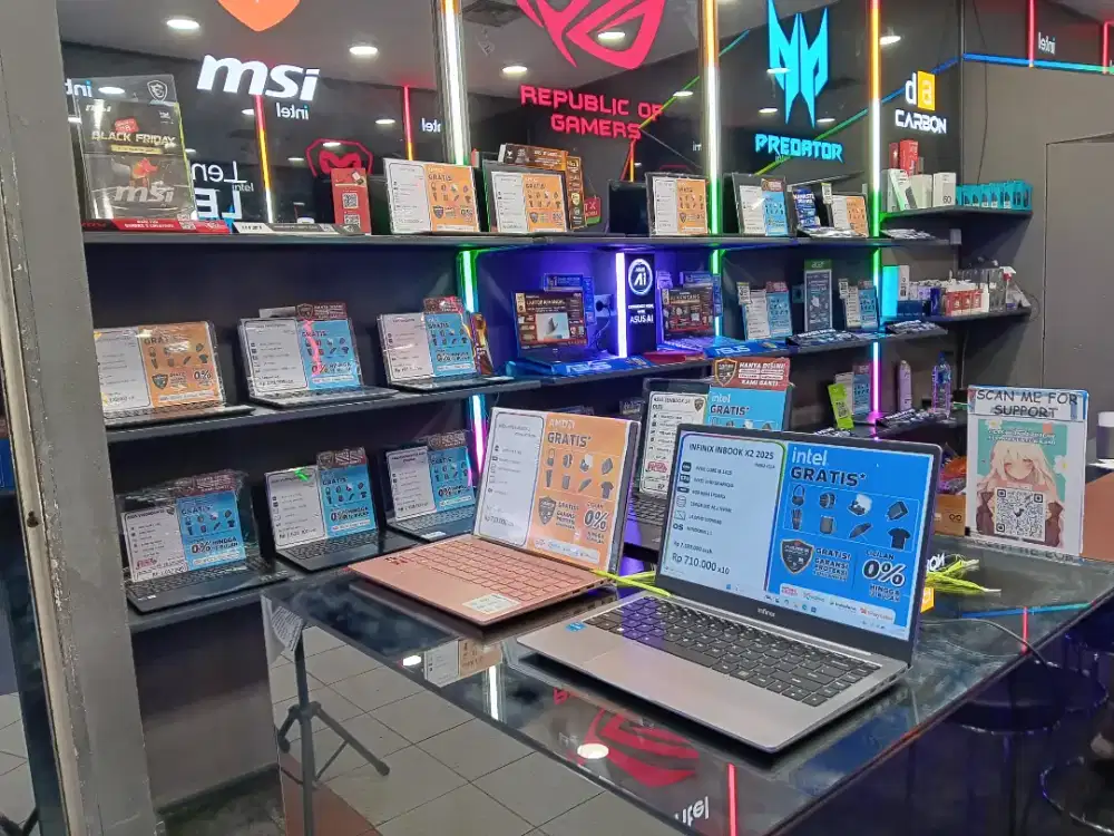 Kredit singkat laptop ASUS VIVOBOOK 14 A1404VA bunga ringan.