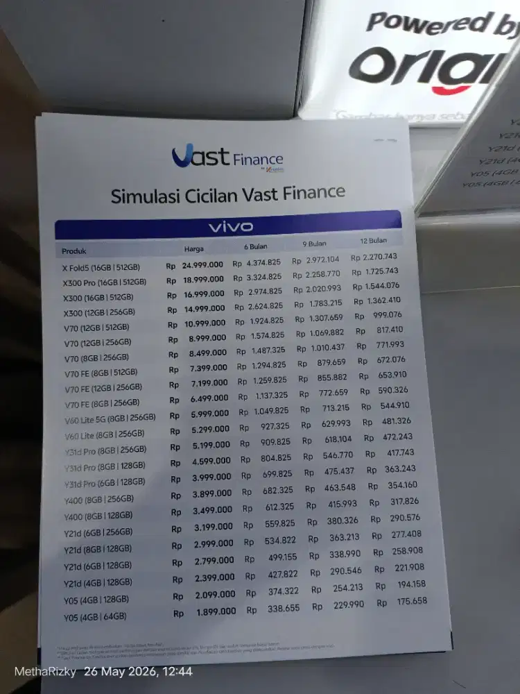Cicilan vivo Y31d Pro