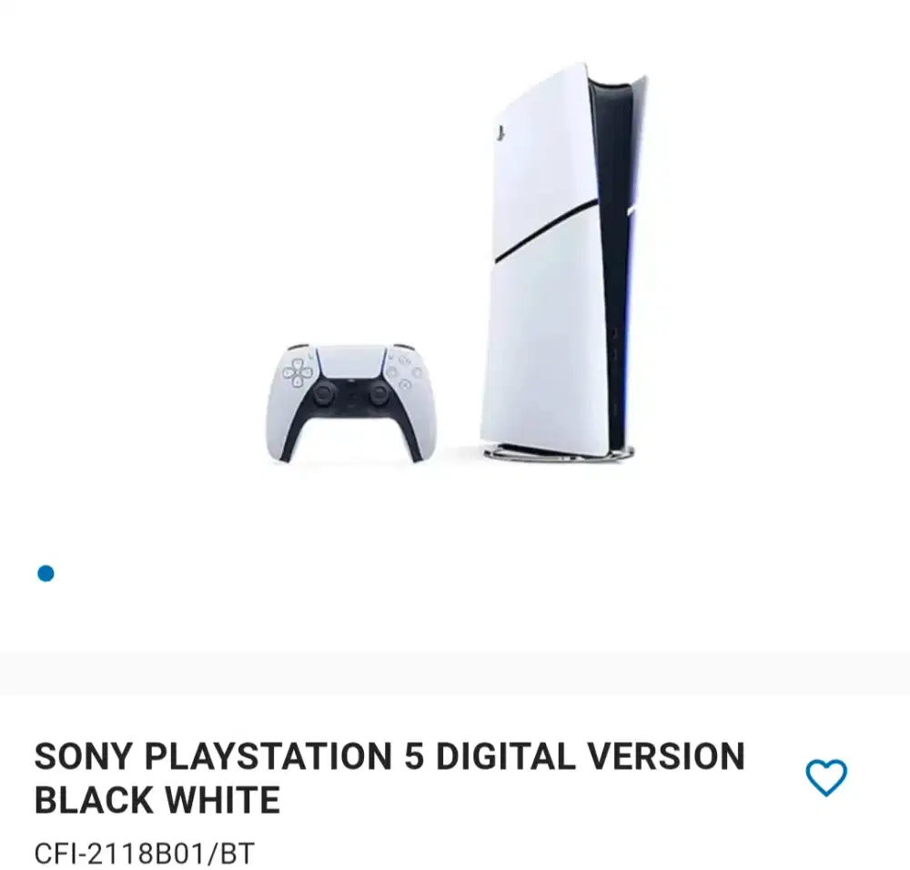 (Promo) Sony PS5 Digital Version Black White (Kredit Tanpa DP)