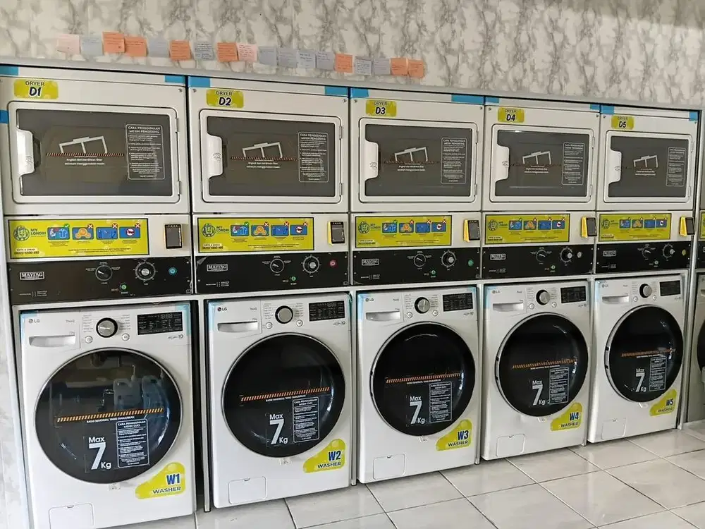 5 Stack MESIN CUCI LG 15kg & DRYER MAYTAG 15kg