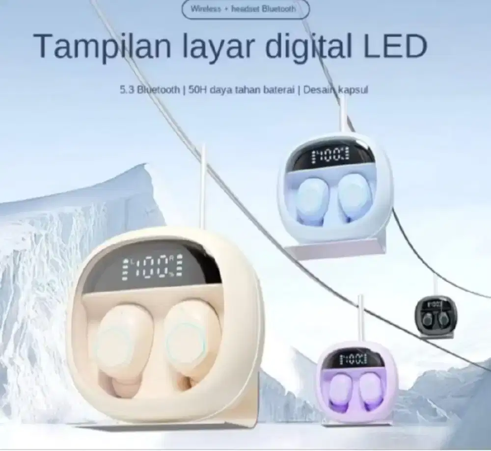CONNOR EARPHONE BLUETOOTH TWS PURPLE (SECOND)