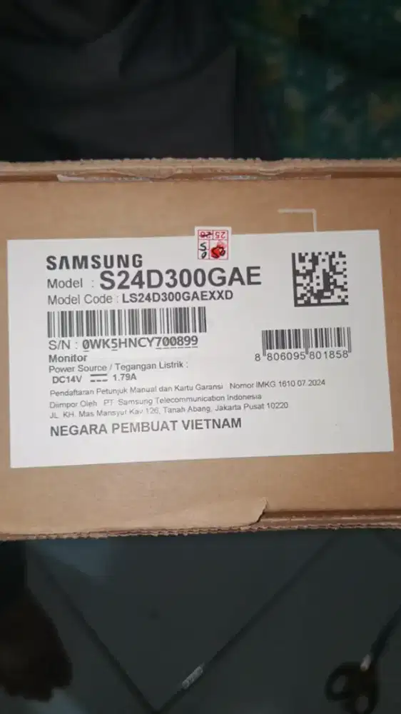 Monitor Samsung 24 Inch FHD IPS 100Hz Baru dipakai beberapa jam