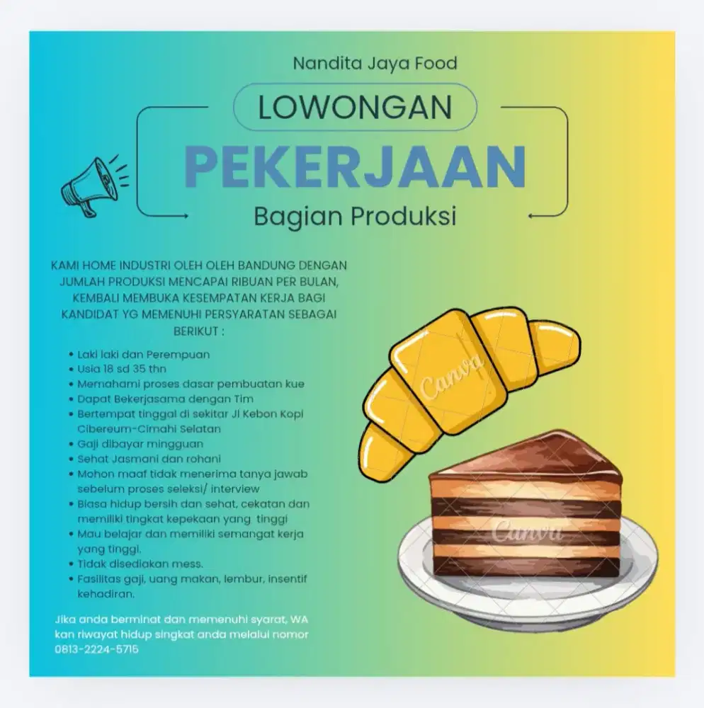 Lowongan Kerja Dunia Kuliner