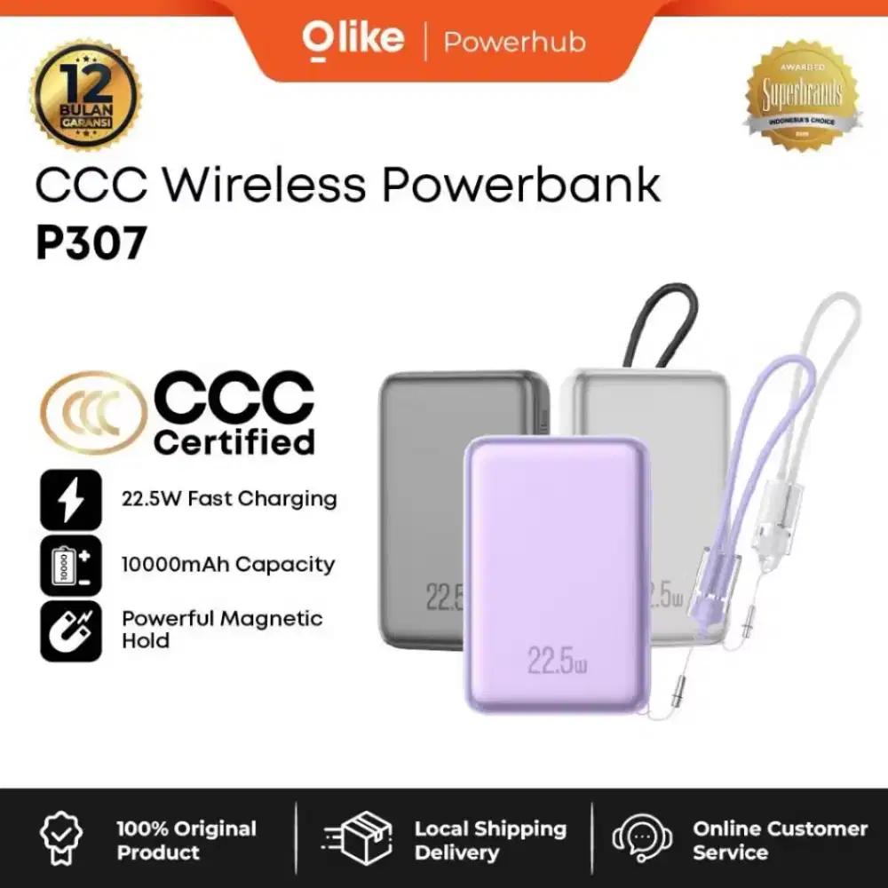 Powerbank Wireless portabel Olike P307