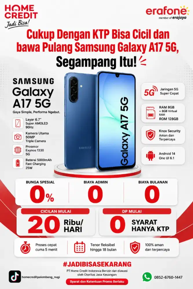 PROMO KREDIT SAMSUNG GALAXY A17 5G TERMURAH SEKOTA PALEMBANG