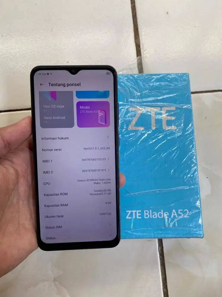 zte blade A52 ram 4/64 fulset