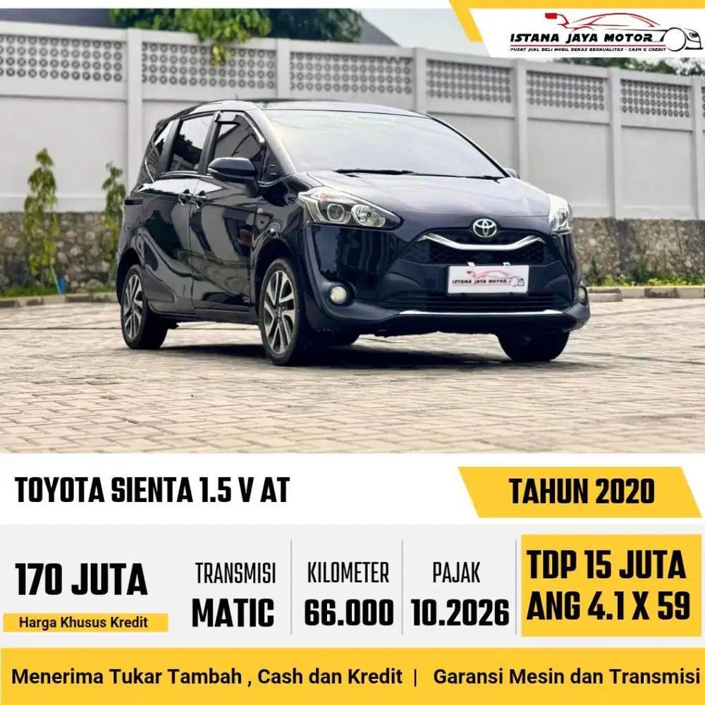 [FIRST HAND] Toyota Sienta V Automatic 2020 Hitam