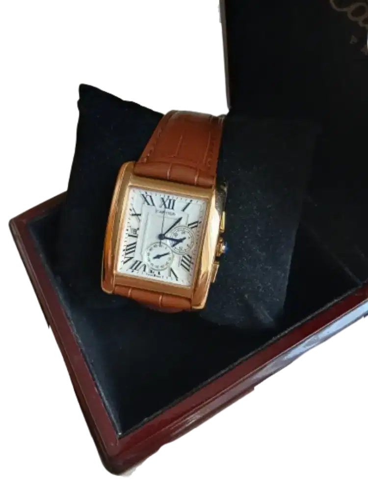 JAM TANGAN CRTR QUARTZ LUXURY MULUS DENGAN BOX