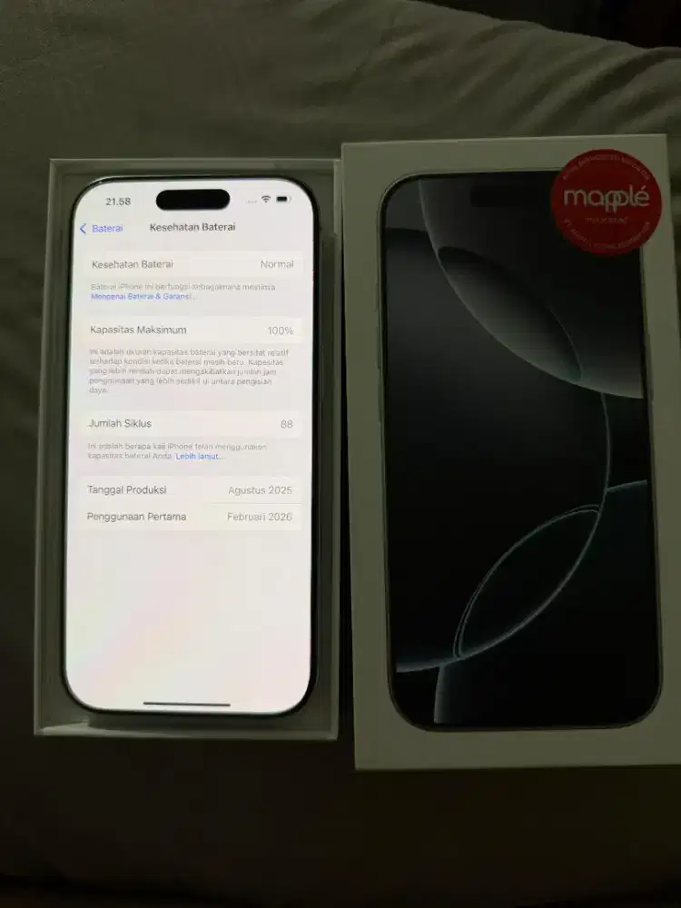 IPHONE 16 PRO 256 LIKE NEW GARANSI PANJANG