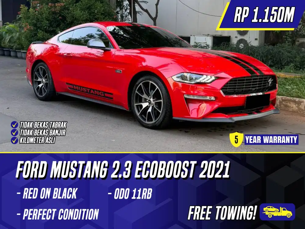 Ford Mustang 2.3 Ecoboost 2021 Red Black High Performance Merah 2022