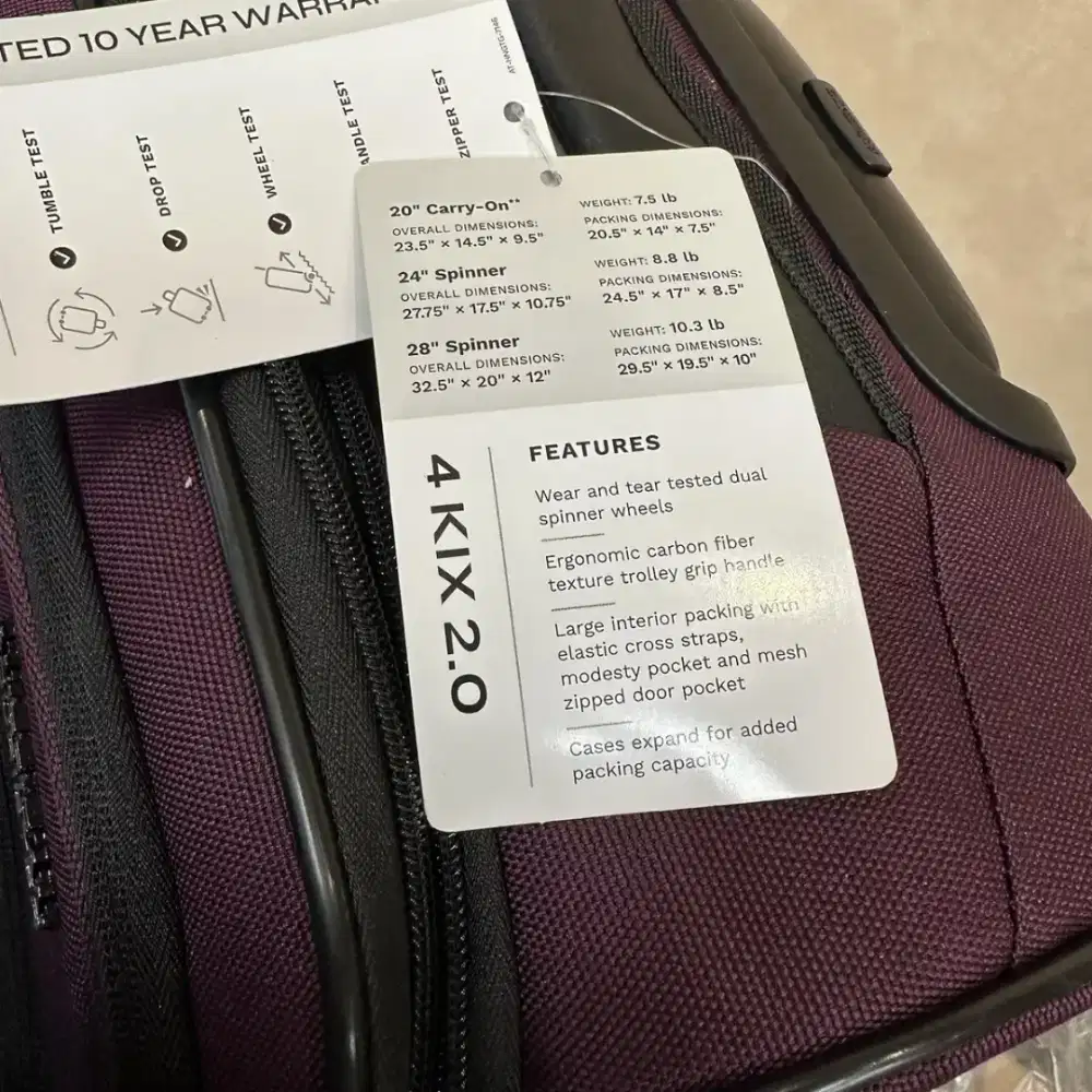 KOPER American Tourister 4 Kix 20 Spinner Luggage20 
new condition