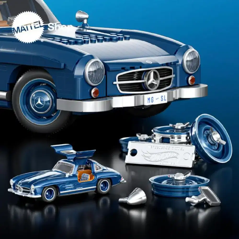 Mattel Brick Shop Hot Wheels Mercedes-Benz 300 SL Building Set
