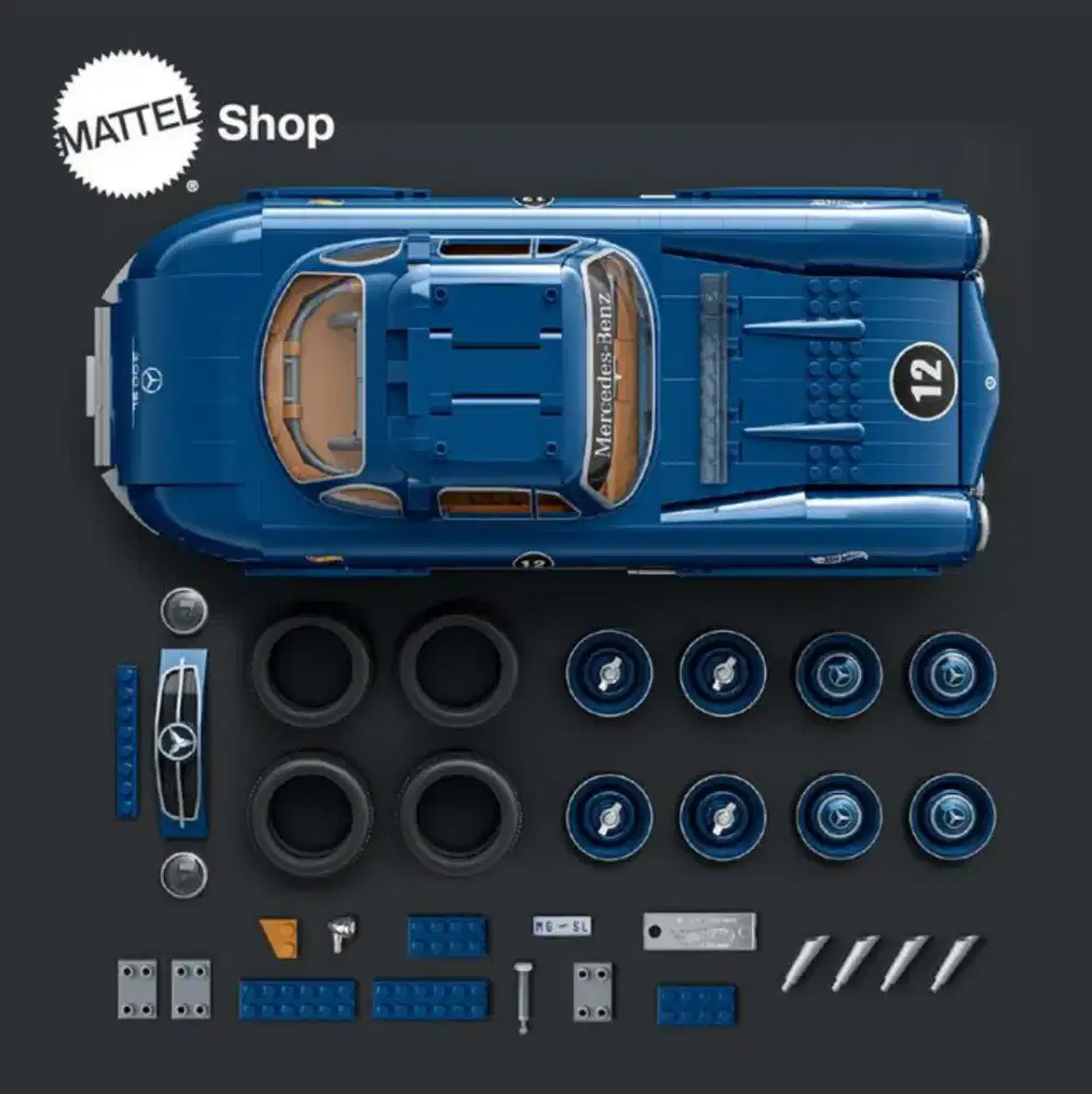 Mattel Brick Shop Hot Wheels Mercedes-Benz 300 SL Building Set