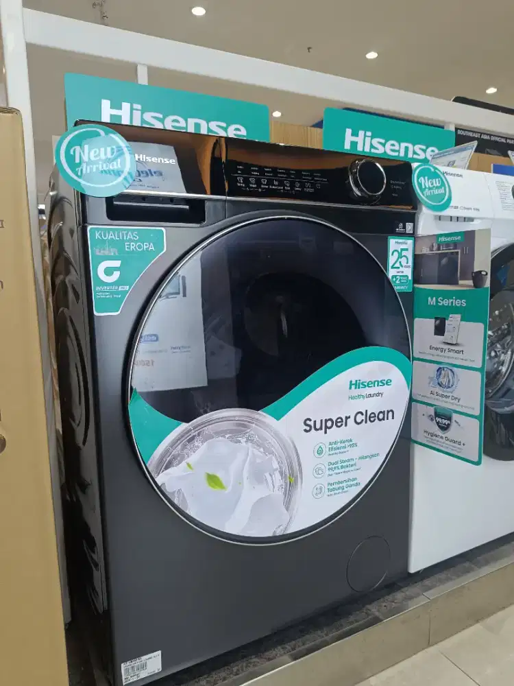 cukup KTP auto bawa pulang HISENSE WM FRONT LOADING 10.5 KG BLACK