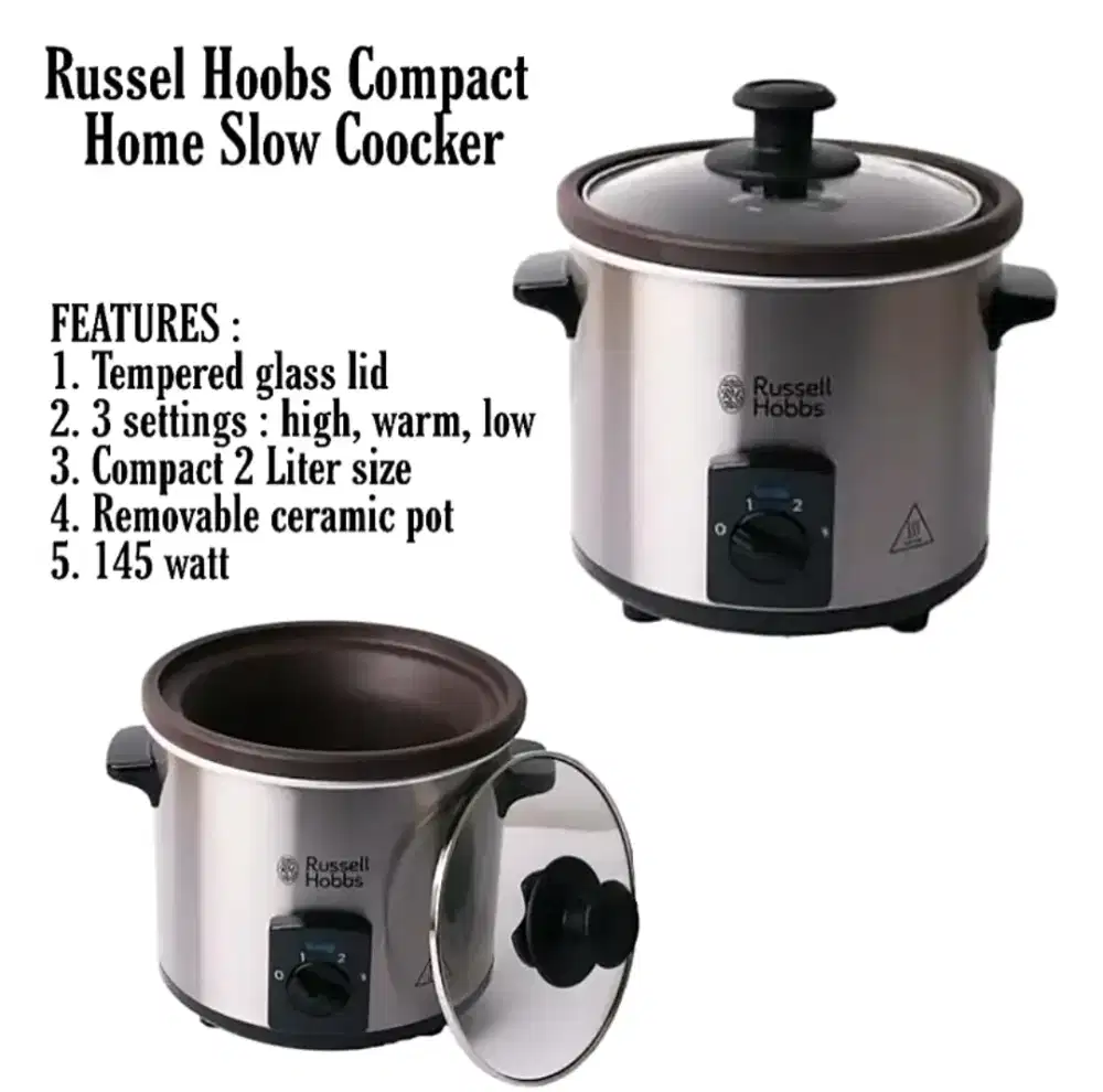 PRELOVED SLOW COOKER MERK RUSSELL HOBBS 2L *MASIH BAGUS YA*