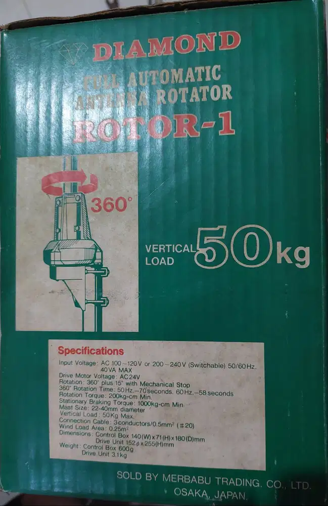 ROTOR - 1, Merk Diamond - asli Jepang , Full Automatic Antenna Rotator