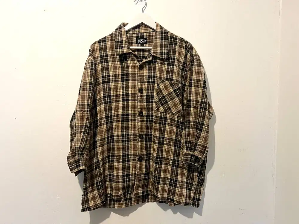 Kemeja Flanel Oversized, L