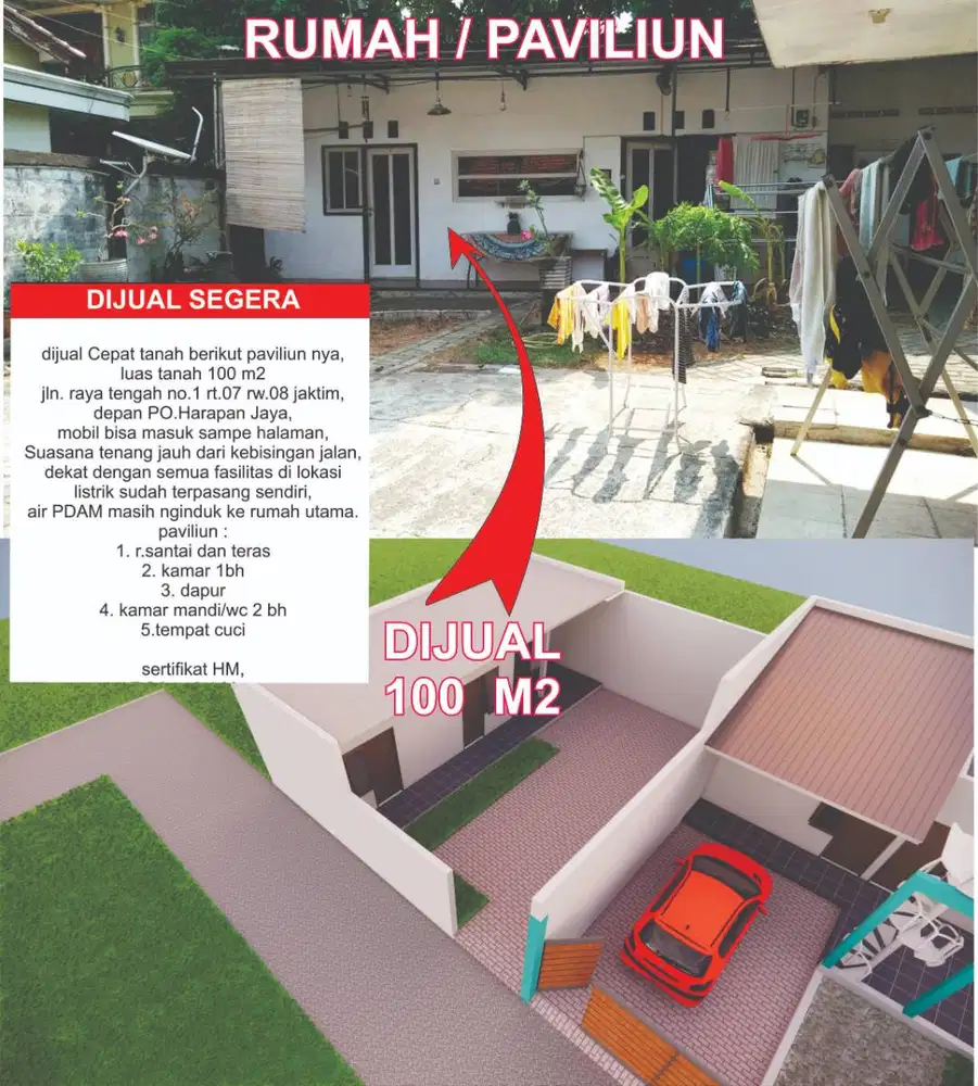 Jual rumah dan tanah