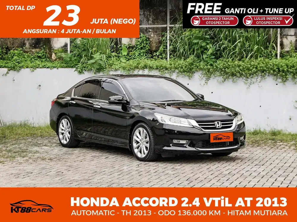 Dp 23jt bergaransi HONDA ACCORD VTI-L 2.4 AT 2013