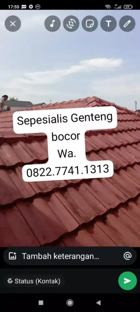 Genteng Bocor Seng Lantai Dinding merembes Atap Rumah kamar mandi pipa