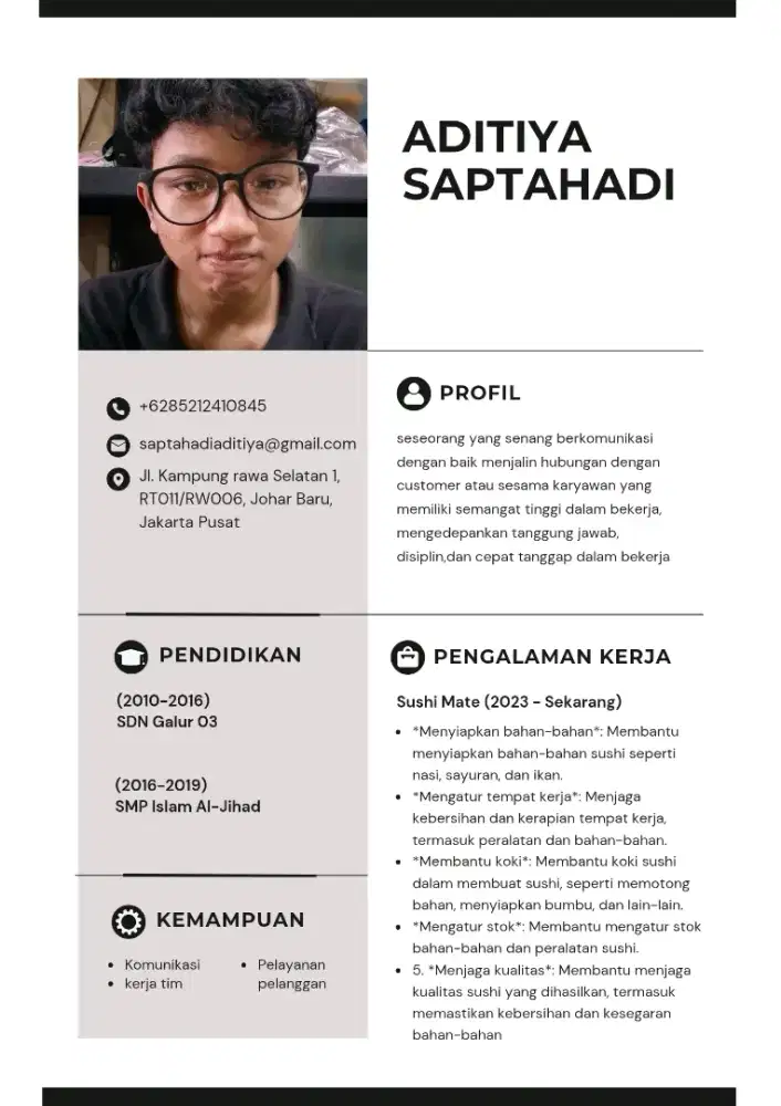 Mencari pekerjaan di utamakan F&B